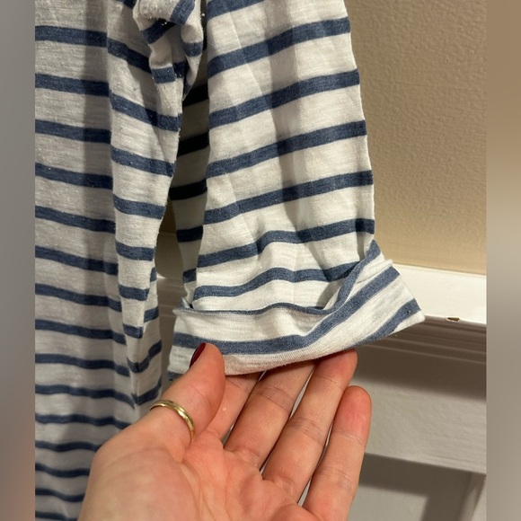 Striped Blue and White Women's Top - Picture 4 of 6
